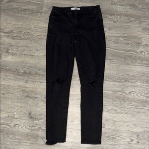 KanCan Midnight Black Ripped Skinny Jeans